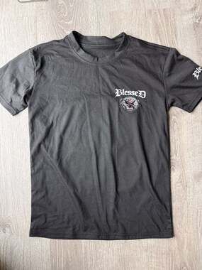 Blessed Success Comes With Purpose Tapestry Bear Graphic Black T-Shirt